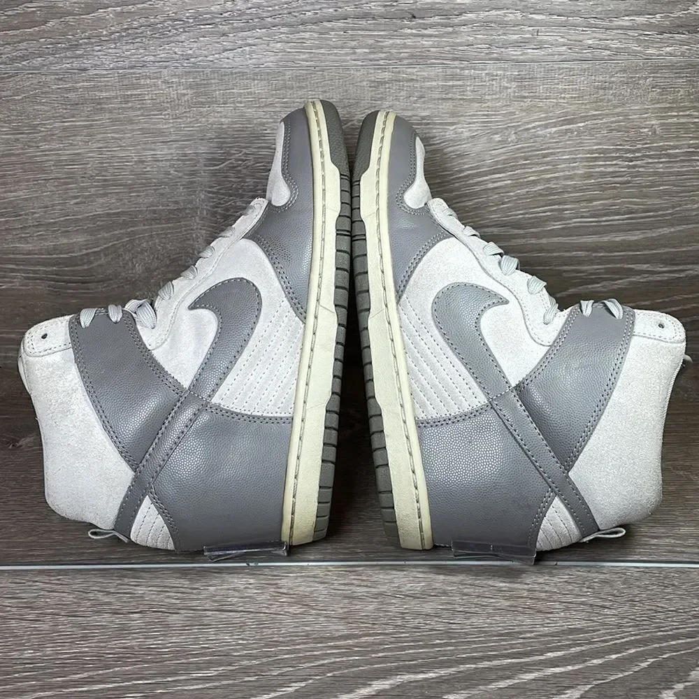 Nike Dunk Sky Hi Canyon Gray Suede Leather Women’s Sz 9.5 Hidden Wedge Sneakers